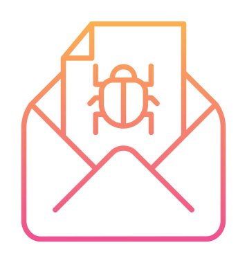 Basit çöp posta harfi simgesi, vektör illüstrasyonu