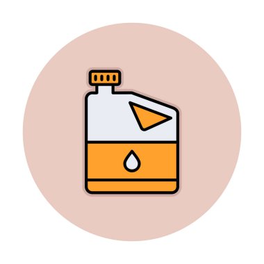 yağ varili vektörü düz renk simgesi 