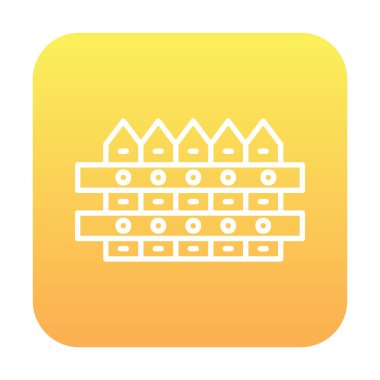 çit web simgesi, vektör çizim 