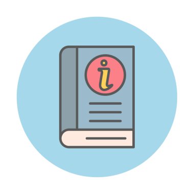 Bilgi Defteri simgesi. dosya simgesi. vektör illüstrasyonu