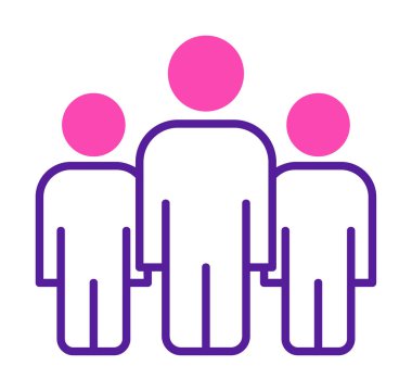 grup insan düz biçim vektör çizimi 