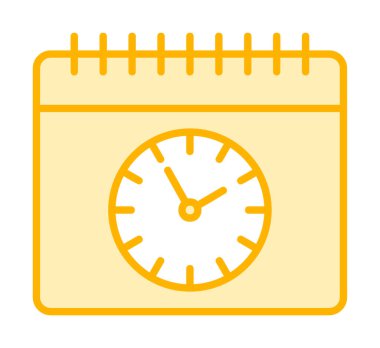 Beyaz arka plan üzerinde izole zamanlama simgesini