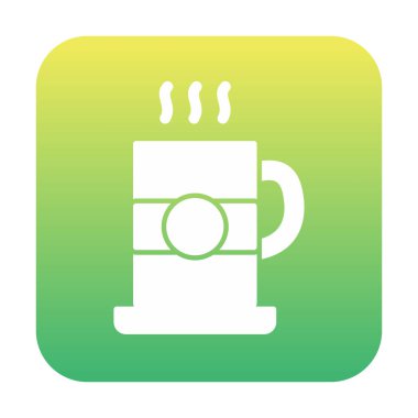 çay fincanı simgesi, vektör illüstrasyonu