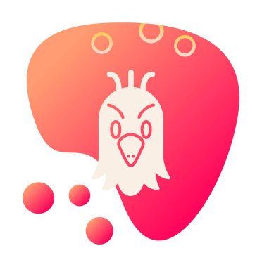 düz papağan baş vektör çizimi