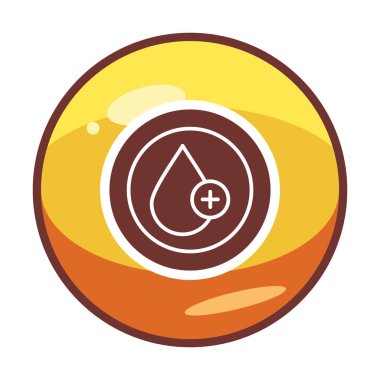 Kan damlası ağ simgesi, vektör illüstrasyonu 