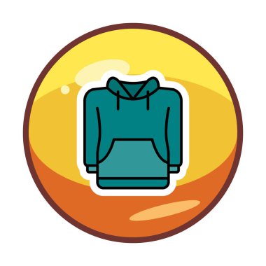 Basit kapüşonlu simge, vektör çizimi