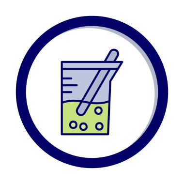 Beaker modern simgesinin vektör illüstrasyonu                          