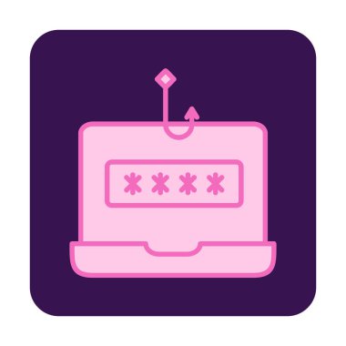 Phishing simgesi, düz tasarım illüstrasyon tasarımı