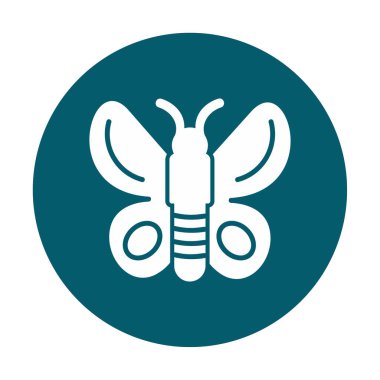 Kelebek Vektör Simgesi Düz Çizim 