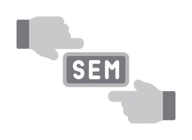 Basit düz Sem simgesi vektör illüstrasyon tasarımı