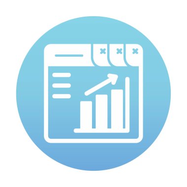 büyüme grafik simgesini, vektör çizim