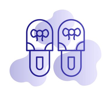 Basit Terlik simgesi, vektör illüstrasyonu