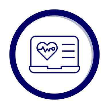 Dizüstü bilgisayarda basit bir kalp atışı simgesi