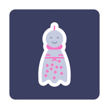 Teru Teru Bozu simgesi, vektör çizimi