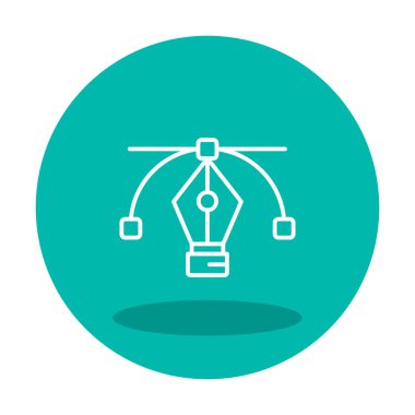 Basit kalem aracı simgesi, vektör illüstrasyonu