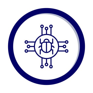 düz Spyware simge vektör illüstrasyon tasarımı