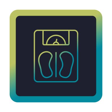 Basit Ağırlık Ölçekleme simgesi, vektör illüstrasyonu