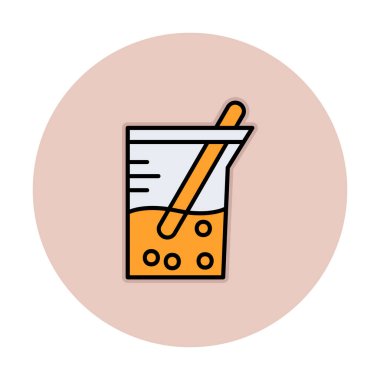 Beaker modern simgesinin vektör illüstrasyonu                          