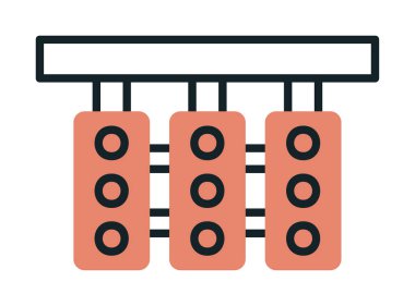 Trafik ışıkları web simgesi, vektör çizim 