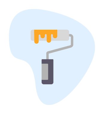 Modern Paint Roller simgesinin vektör çizimi              