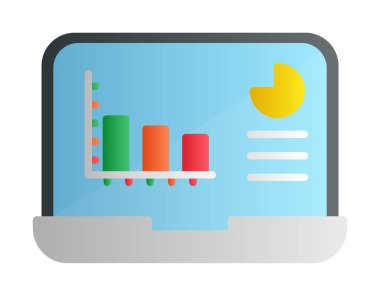 Basit Analitik simge, vektör illüstrasyonu