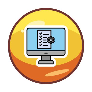 Proje Yönetimi simge vektör çizim