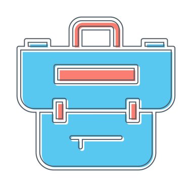 Çanta. Web simgesi basit illüstrasyon  