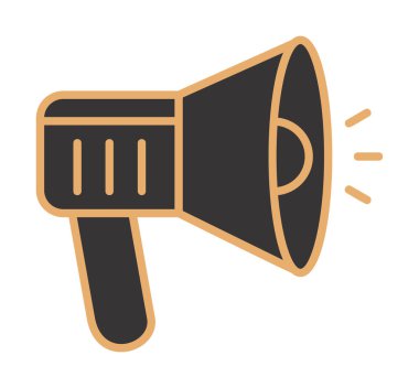 megafon ikonu. Hoparlör vektör illüstrasyonu. düz dizayn