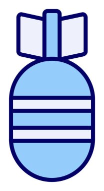 Hava Bombası web simgesi, vektör illüstrasyonu  