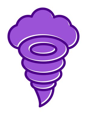 Tornado Simgesi, basit vektör illüstrasyonu