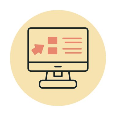 Basit Online Course Üniversitesi simgesi, vektör illüstrasyonu