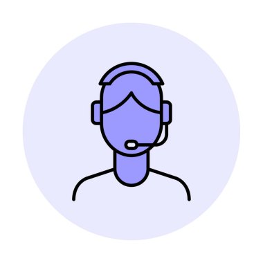 Vektör olarak Müşteri Hizmetleri Ajanı simgesi. logotype