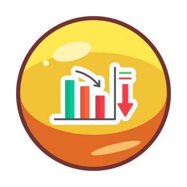 Basit grafik simgesi, vektör illüstrasyonunu azalt