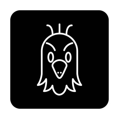 düz papağan baş vektör çizimi