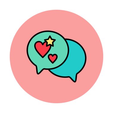 Basit konuşma balonu simgesi, vektör illüstrasyonu