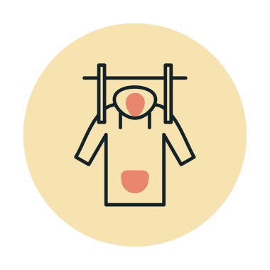 Islak Ceket Ağı simgesi, vektör illüstrasyonu