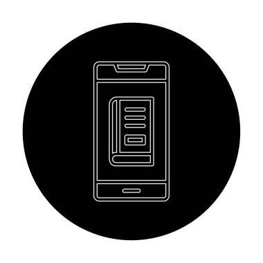 çevrimiçi kitap simgesi, vektör illüstrasyonu 