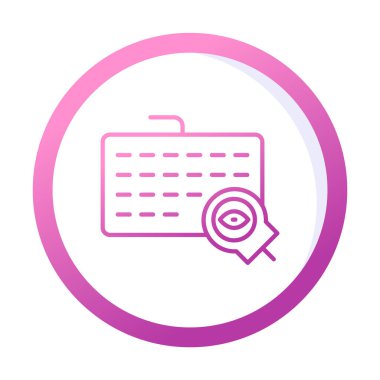 Tuş kaydedici ağ simgesi, vektör illüstrasyonu 