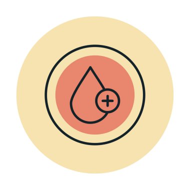 Kan damlası ağ simgesi, vektör illüstrasyonu 