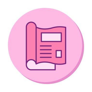 dergi simgesi, vektör illüstrasyonu basit tasarım