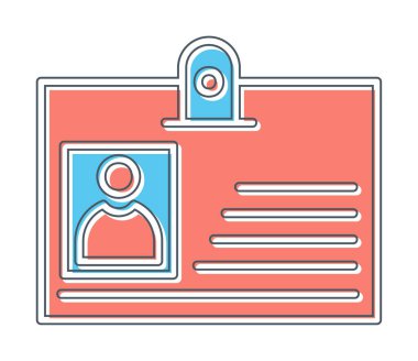 ID kart simgesi vektör illüstrasyonu                                  