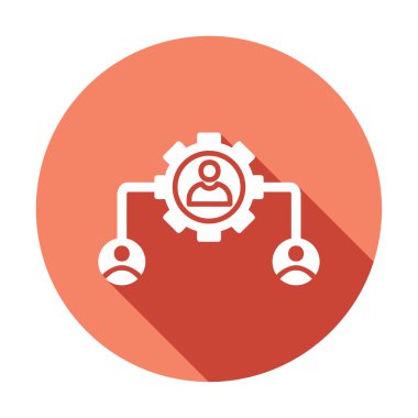 Daire Yönetim simgesi. vektör illüstrasyonu