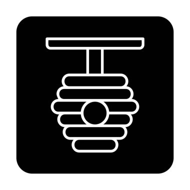 Arı kovanı simgesi vektör illüstrasyonu