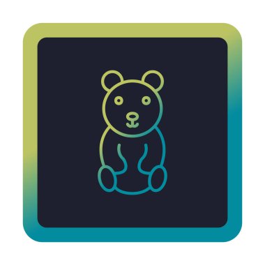  Oyuncak Ayı simgesi vektörü, illüstrasyon