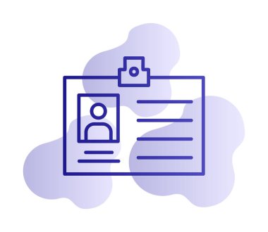 Üyelik Kartı simgesinin vektör illüstrasyonu