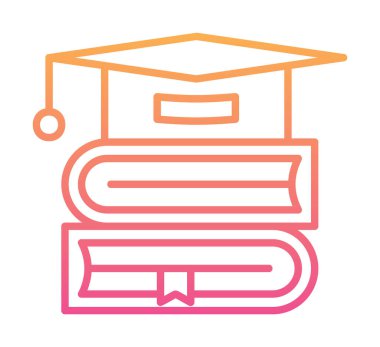 mezuniyet başlığı ve kitap simgesi vektör illüstrasyonuName 