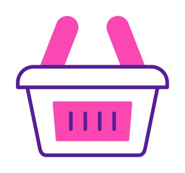 Alışveriş arabası ikon vektör illüstrasyonu 