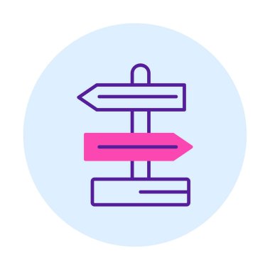 Yön işareti. Web simgesi basit tasarım 