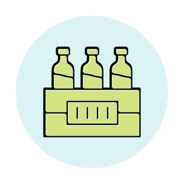 Su şişeleri. Web simgesi basit illüstrasyon 