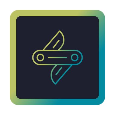 İsviçre bıçak ikonu vektörü beyaz arkaplanda izole edildi 